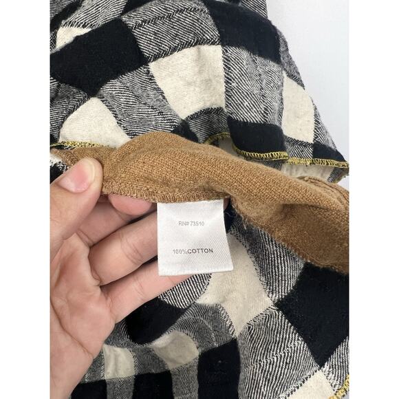 Ivy Jane Women’s Boho Plaid Corduroy Patchwork Quarter Zip Pullover Sweater M/L - Picture 7 of 8